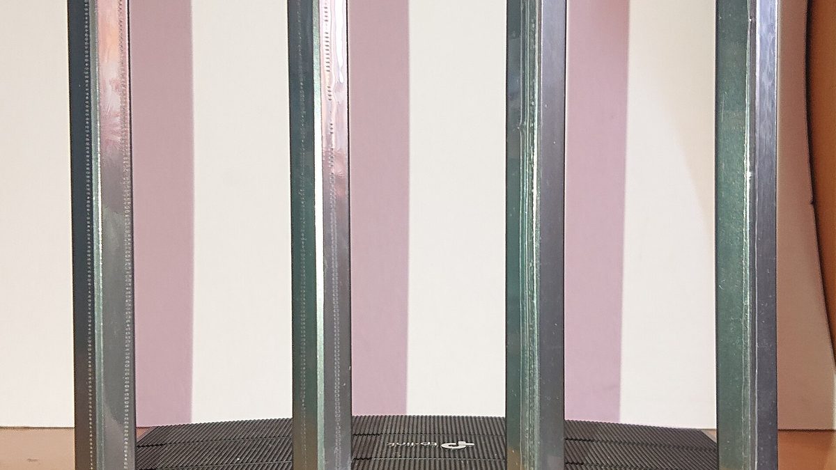 The rear panel of a Wi-Fi router, the box whose WAN cable was pulled for the test.